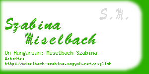 szabina miselbach business card